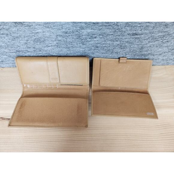 Coach 1947 Soft Light Tan Leather Hampton Tri Fold Bill Card Coin Wallet - Picture 1 of 8